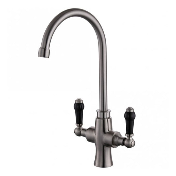 Tre Mercati Victoria Modern Deck Mounted Mono Sink Mixer - Brushed Nickel