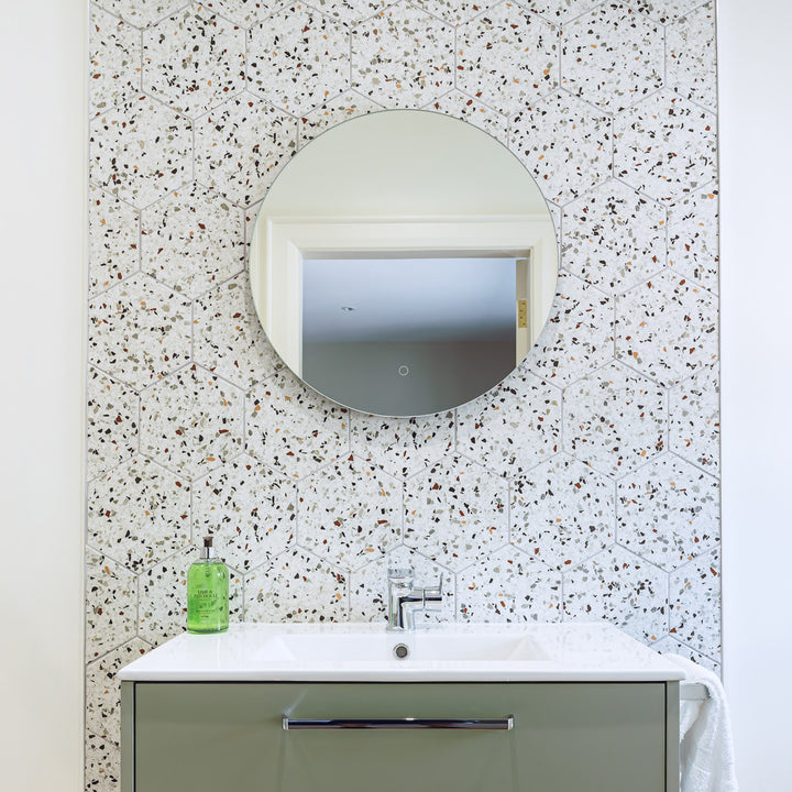 Tempo Mix Matt 20 x 24cm Hexagaon Porcelain Tile - 0.92 sqm perbox