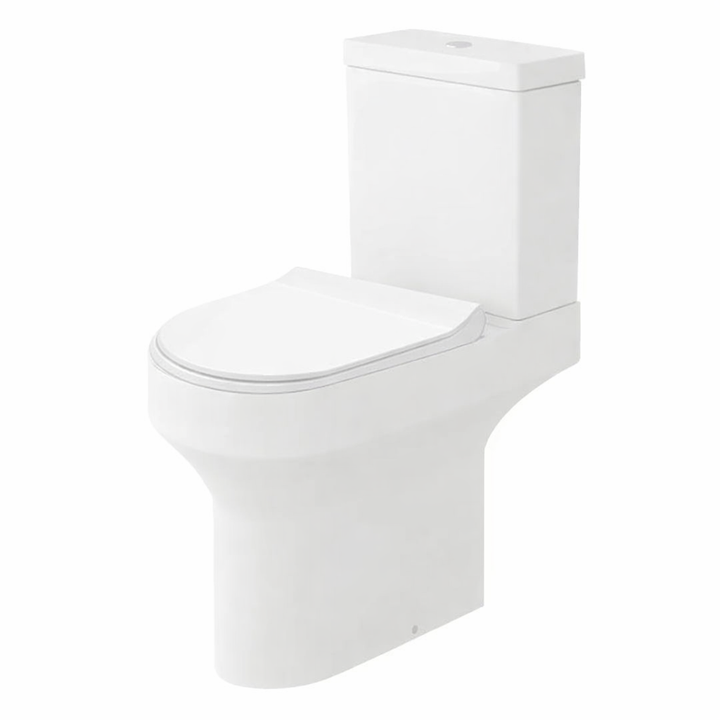 Harmony Rimless Comfort Height Close Coupled Toilet with Soft Close Toilet Seat