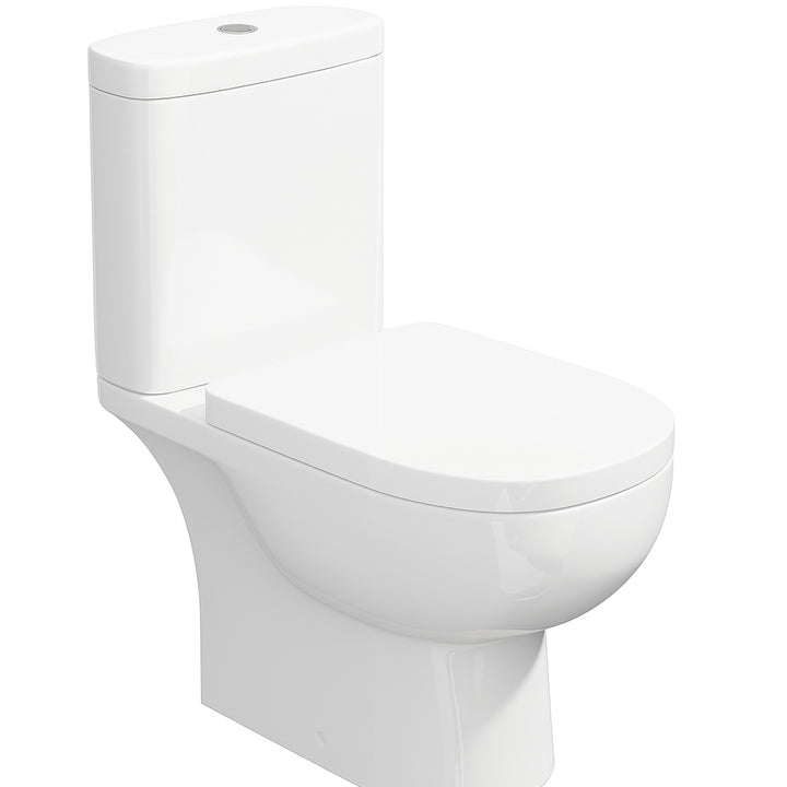 Rak Tonique Easy Plumb Close Coupled Open Back Toilet &amp; Soft Close Seat