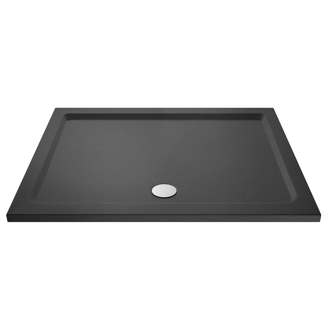 Nuie 1600 x 900mm Rectangular Shower Tray - Slate Grey