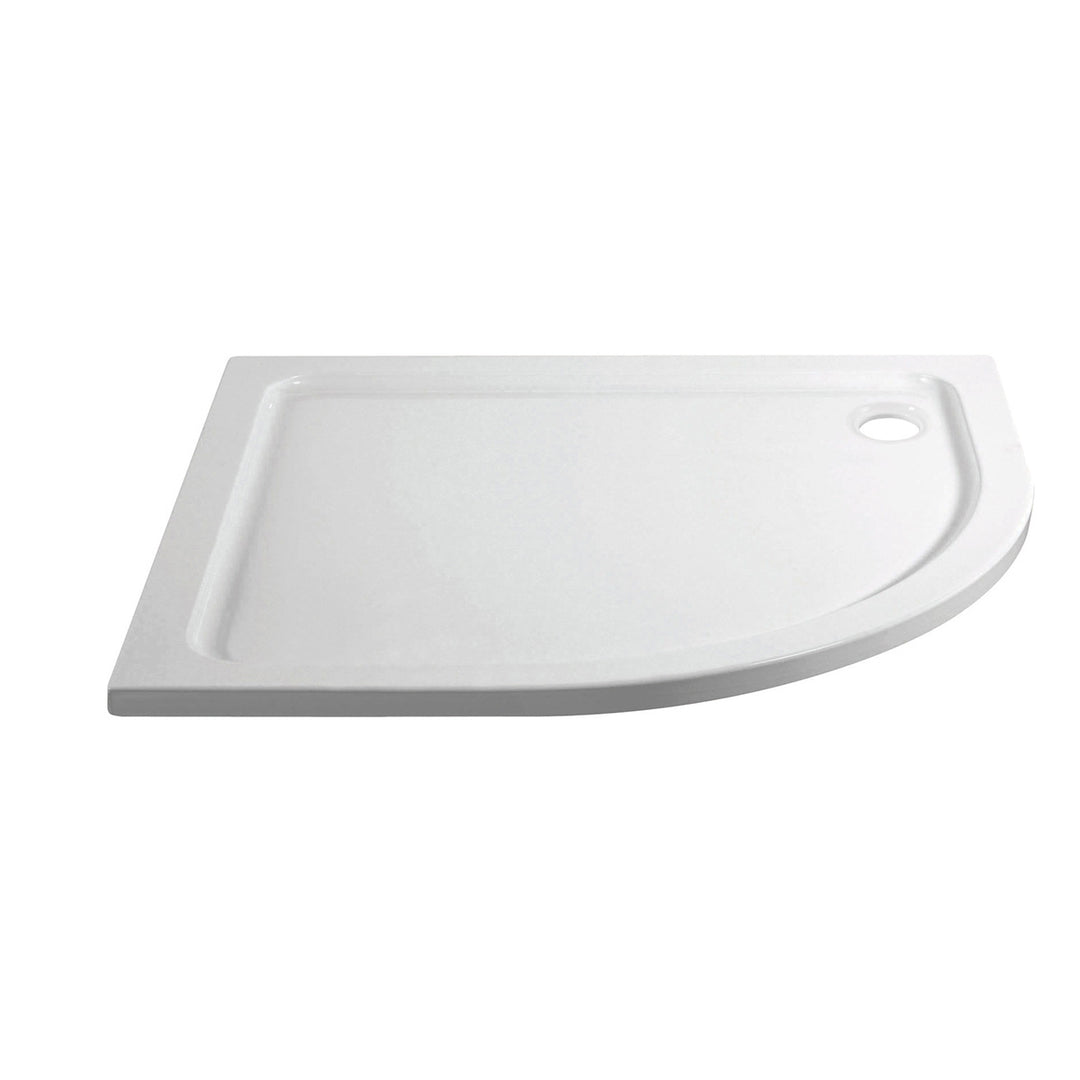 Elements 1200 x 800mm Offset Quadrant Slim Line Shower Tray - Right Hand with Corner Waste