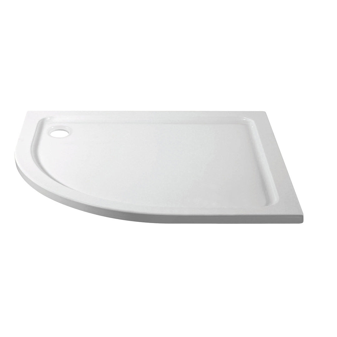 Elements 1200 x 900mm Offset Quadrant Slim Line Shower Tray - Left Hand with Corner Waste