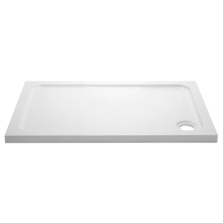 Elements 1400 x 800mm Rectangle Slim Line Shower Tray with Corner Waste