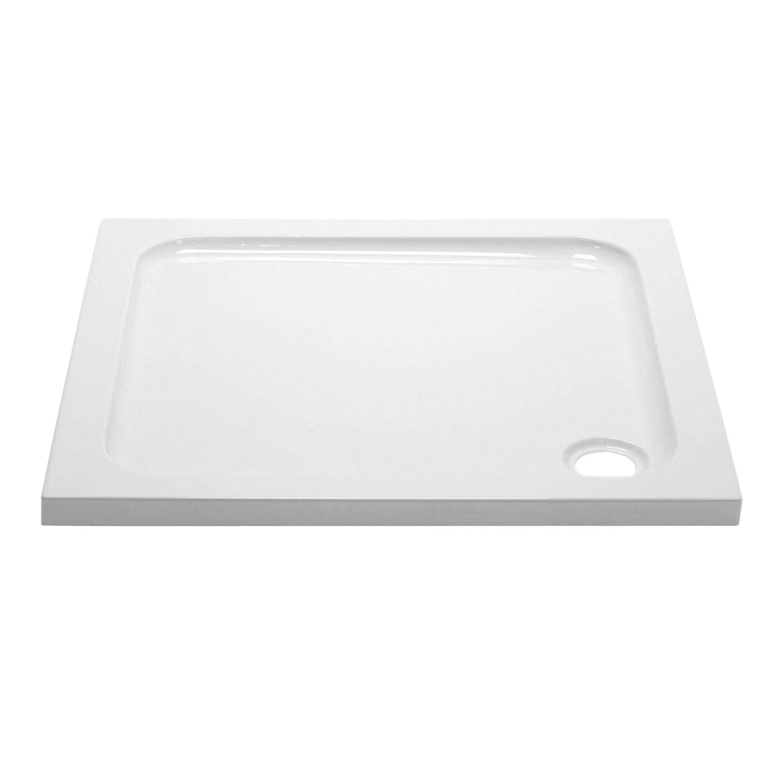 Elements 800 x 800mm Square Slim Line Shower Tray with Corner Waste