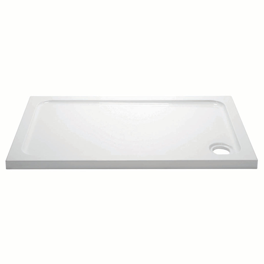 Elements 1200 x 800mm Rectangle Slim Line Shower Tray with Corner Waste