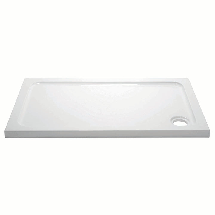 Elements 900 x 760mm Rectangle Slim Line Shower Tray with Corner Waste
