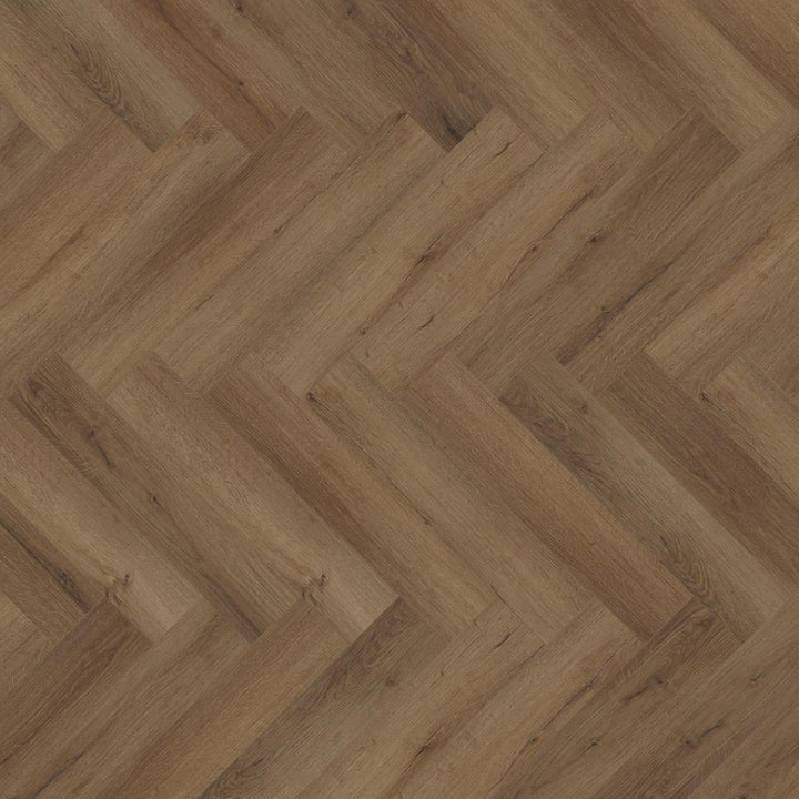 Lusso Floor Truffle Oak Herringbone Luxury Vinyl Flooring - 610 x 122 x 5 mm - 2.23 M2 Per box