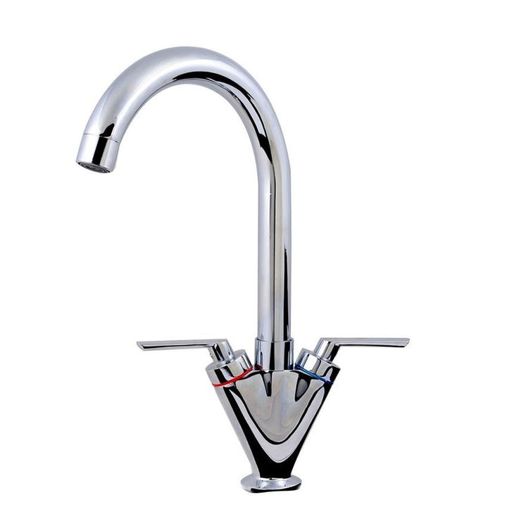 ER Twin Lever Kitchen Mixer Tap - Chrome