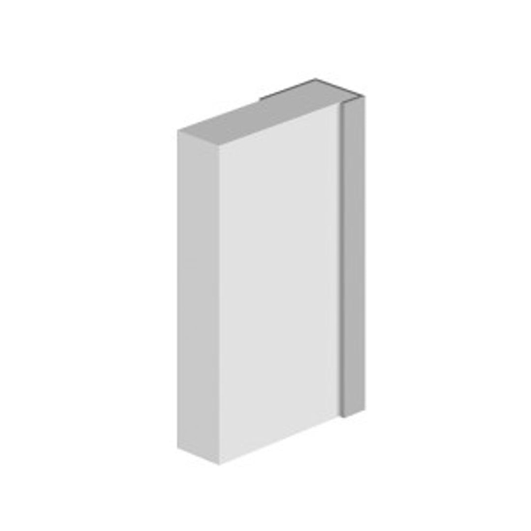 CLASSIC Type C End Cap Aluminium Extrusion - White - 2450mm Long