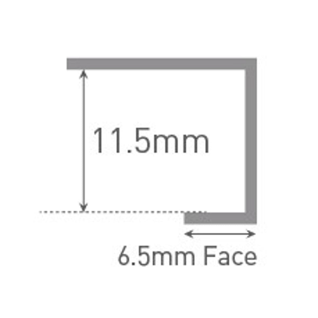 CLASSIC Type C End Cap Aluminium Extrusion - White - 2450mm Long