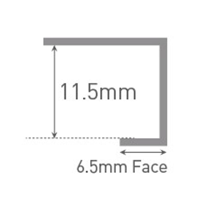 CLASSIC Type C End Cap Aluminium Extrusion - White - 2450mm Long