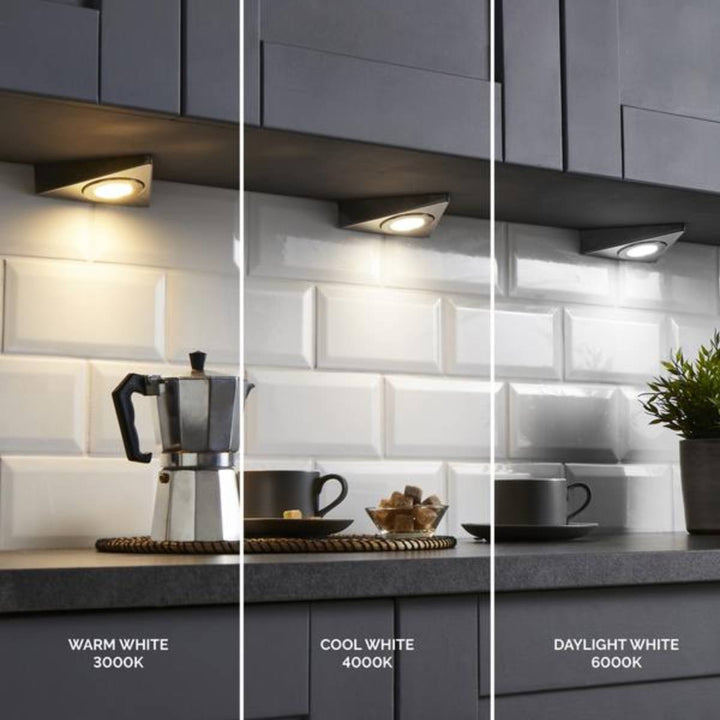Forum Culina CUL-35861 Faro Triangular Under Cupboard LED Light - Satin Nickel