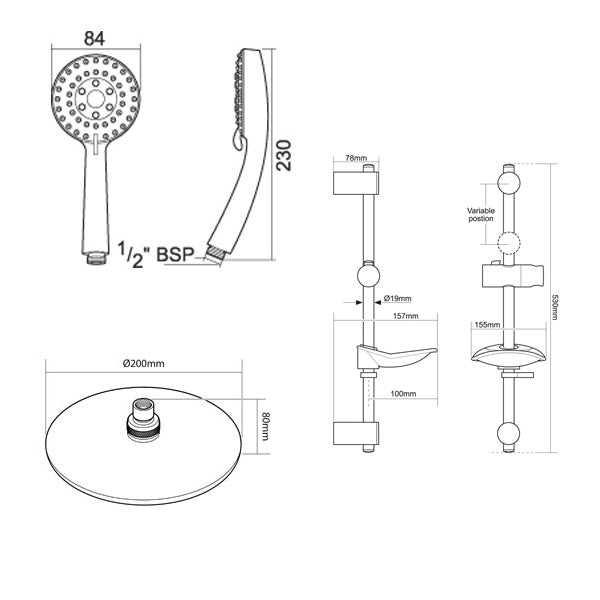 Triton Dene Diverter Thermostatic Mixer Shower
