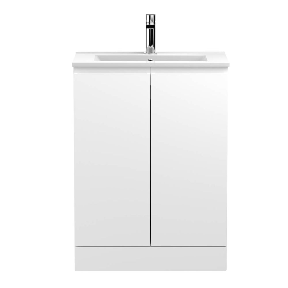 Hudson Reed Urban 600mm Floorstanding Vanity Unit & Mid-Edged Basin - Satin Blue 