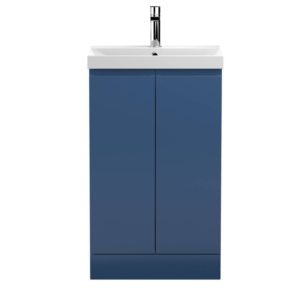 Hudson Reed Urban 500mm Floorstanding Vanity Unit & Thin-Edged Basin - Satin Grey 