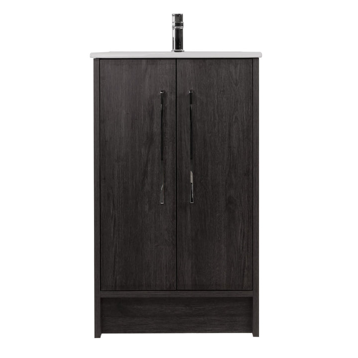 Josef Martin Urbano 500mm Space Saver Floor Standing Vanity Unit &amp; Basin - Roble Azabache