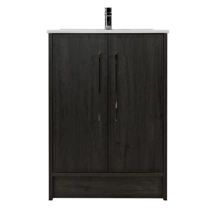 Josef Martin Urbano 600mm Space Saver Floor Standing Vanity Unit &amp; Basin - Roble Azabache