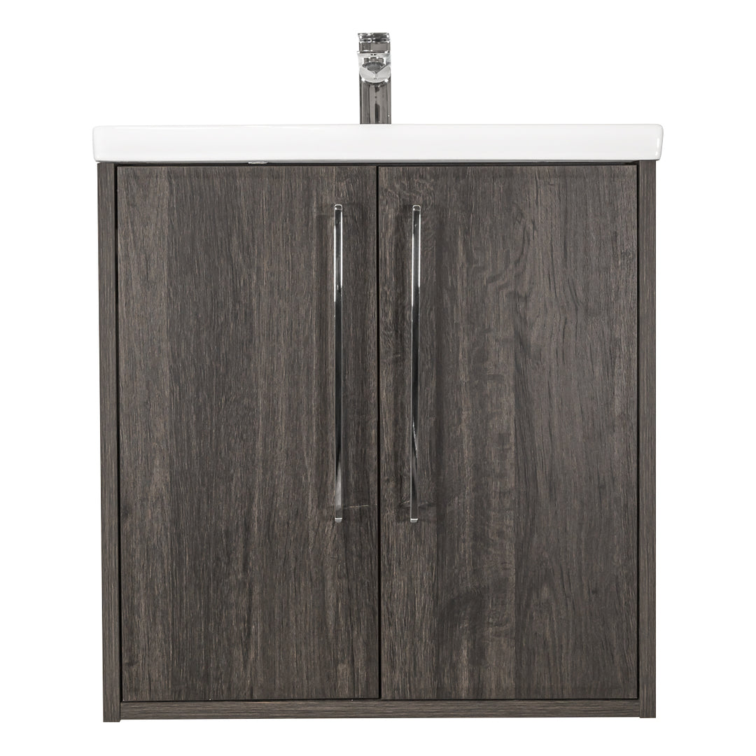 Josef Martin Urbano 600mm Space Saver Wall Hung Vanity Unit &amp; Basin - Roble Azabache