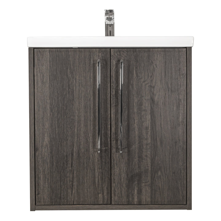 Josef Martin Urbano 600mm Space Saver Wall Hung Vanity Unit &amp; Basin - Roble Azabache