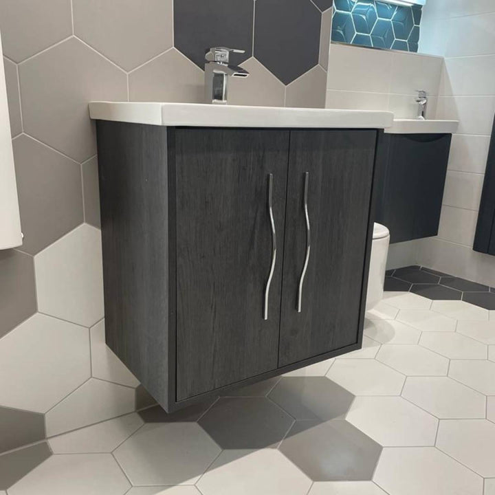 Josef Martin Urbano 600mm Space Saver Wall Hung Vanity Unit &amp; Basin - Roble Azabache