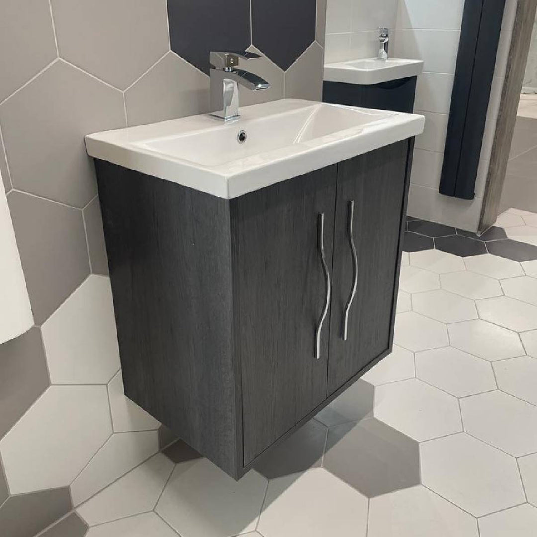 Josef Martin Urbano 600mm Space Saver Wall Hung Vanity Unit &amp; Basin - Roble Azabache
