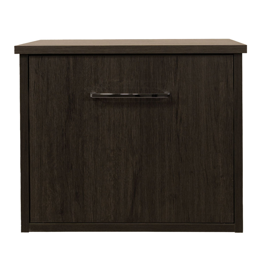 Josef Martin Urbano 500mm Space Saver Wall Hung 1 Drawer Vanity Unit with Worktop - Roble Azabache