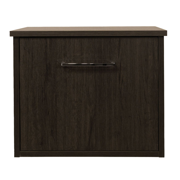 Josef Martin Urbano 500mm Space Saver Wall Hung 1 Drawer Vanity Unit with Worktop - Roble Azabache