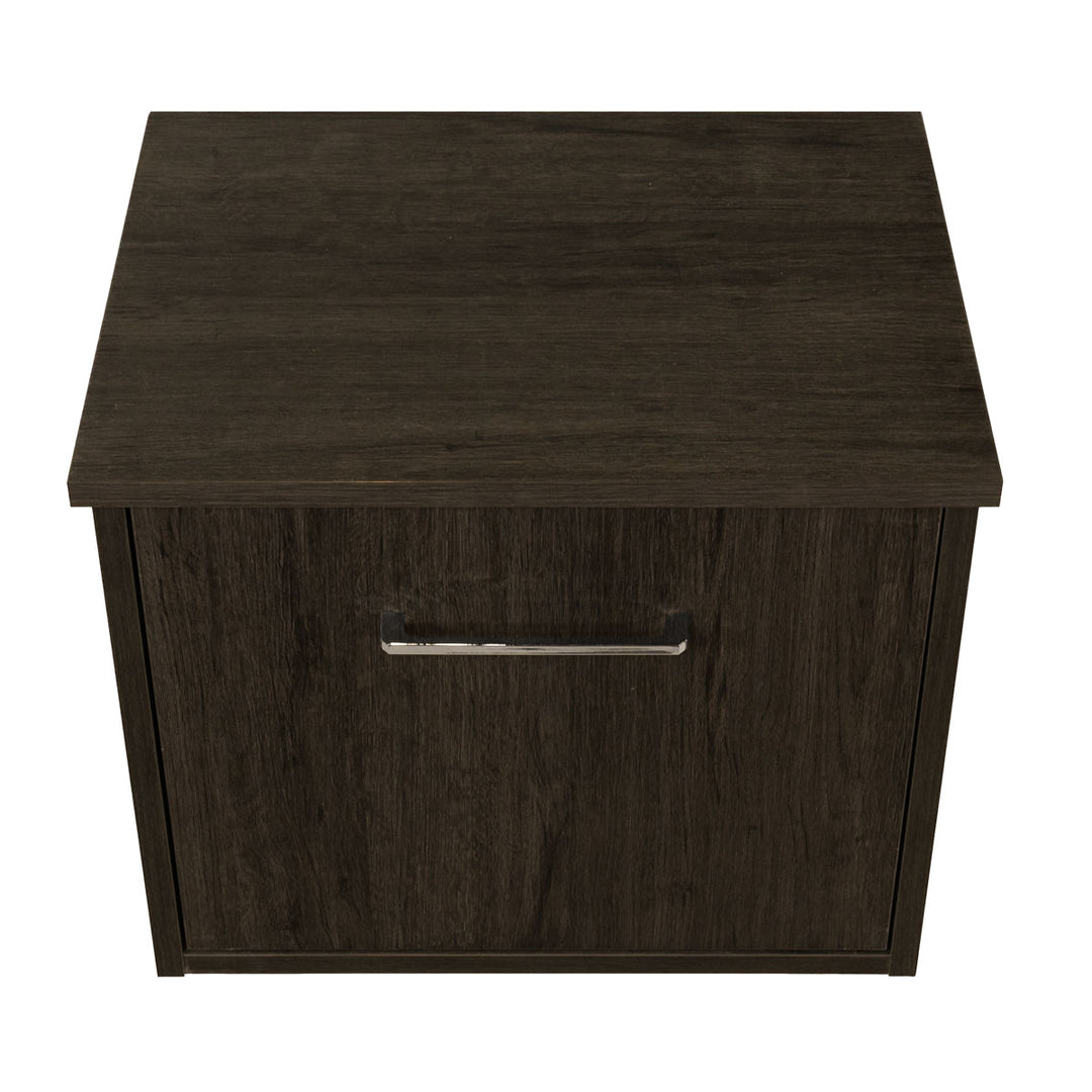 Josef Martin Urbano 500mm Space Saver Wall Hung 1 Drawer Vanity Unit with Worktop - Roble Azabache