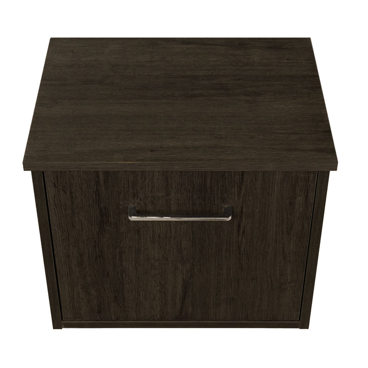Josef Martin Urbano 500mm Space Saver Wall Hung 1 Drawer Vanity Unit with Worktop - Roble Azabache