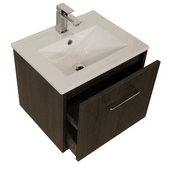 Josef Martin Urbano 500mm Space Saver Wall Hung Vanity Unit &amp; Basin - Roble Azabache