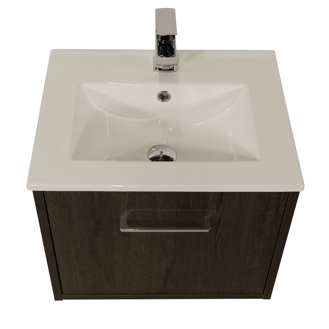 Josef Martin Urbano 500mm Space Saver Wall Hung Vanity Unit &amp; Basin - Roble Azabache