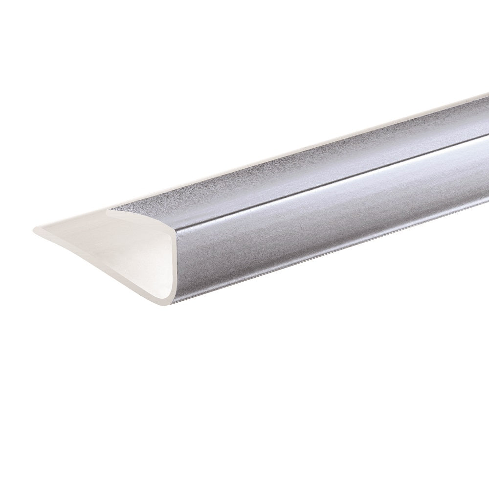Lusso Panel 10mm U Trim Silver - 2400mm