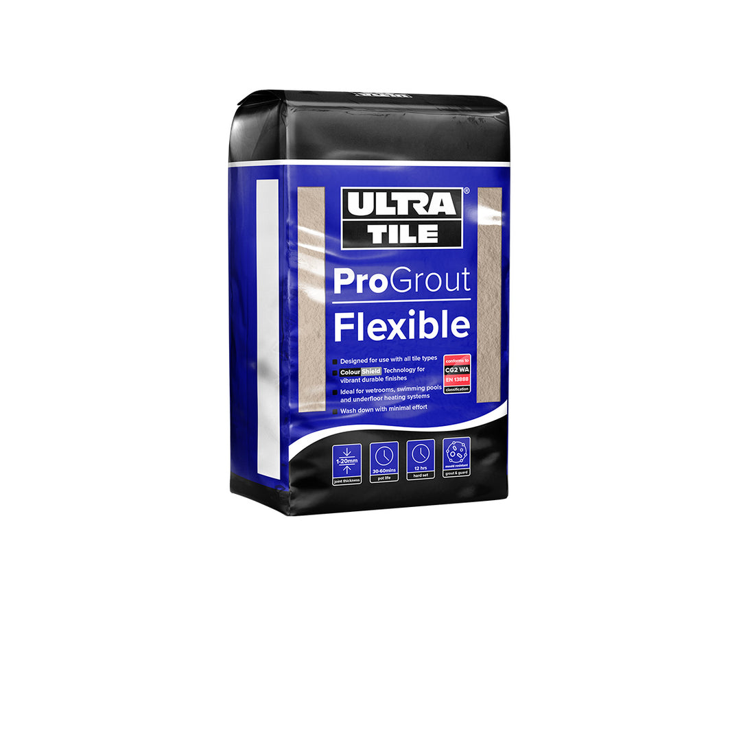 UltraTile ProGrout Flexible Wall &amp; Floor Grout - 3kg - Almond