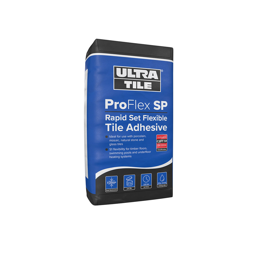 Ultra Tile ProFlex SP Rapid Set Flexible Tile Adhesive Grey - 54x 20kg Bags Pallet
