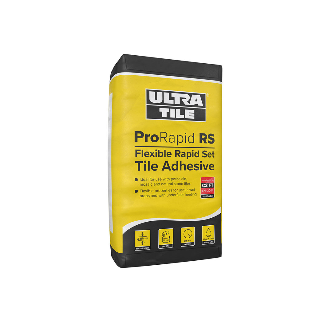 UltraTile ProRapid RS Rapid Set Flexible Tile Adhesive - 20kg - Grey