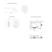 Aqualisa Unity Q Smart Shower Concealed With Fixed Head - Hp/Combi - Technical drawing