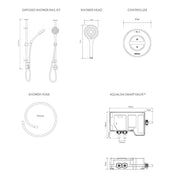 Aqualisa Unity Q Smart Shower Exposed With Adj Head - Hp/Combi - Technical drawing