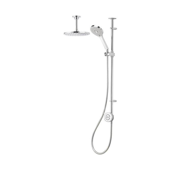 Aqualisa Unity Q Smart Shower Exposed With Adj And Ceiling Fixed Head - Hp/Combi