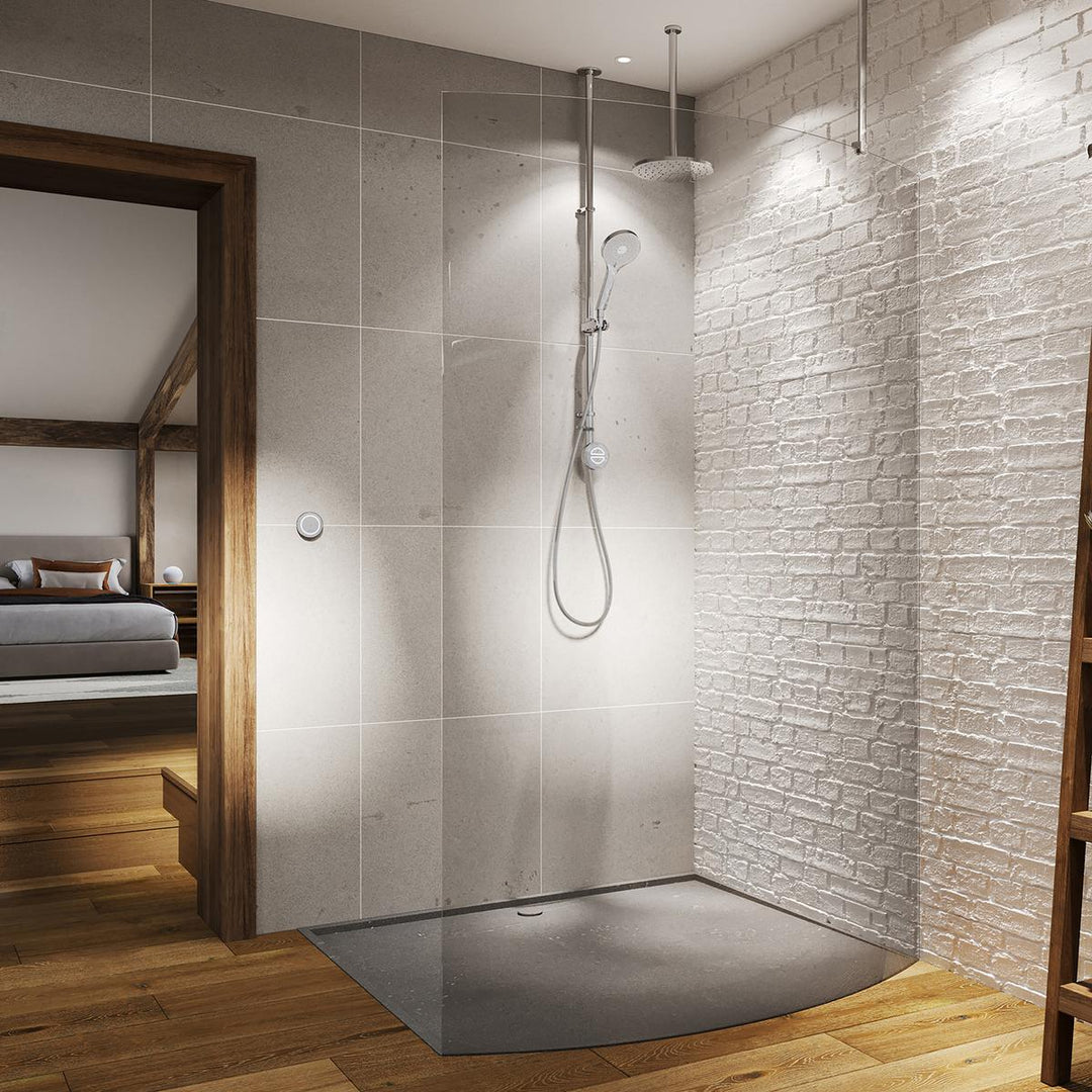 Aqualisa Unity Q Smart Shower Exposed With Adj And Ceiling Fixed Head - Hp/Combi
