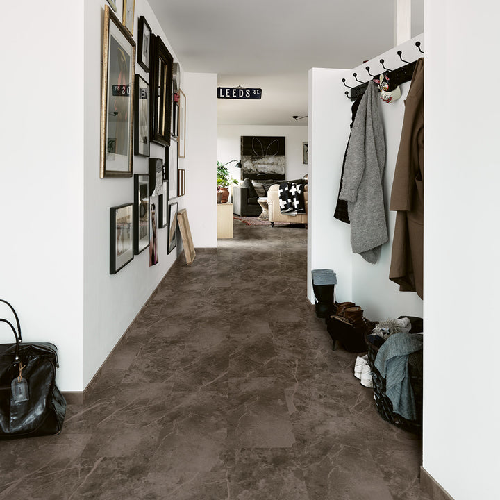 Pergo Waterproof Vinyl Flooring - Viskan Pad Pro Dark Marble - 610mm x 303mm - 1.848m2 per pack