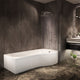 Ari 1700 x 700mm P-Shape Shower Bath, Panel & Screen - Right Hand