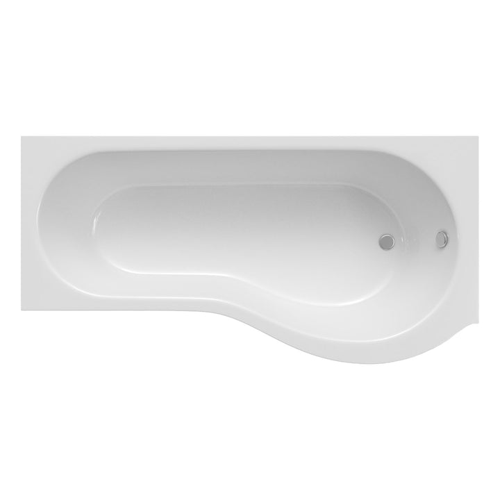 Ari 1700 x 700mm P-Shape Shower Bath, Panel &amp; Screen - Right Hand