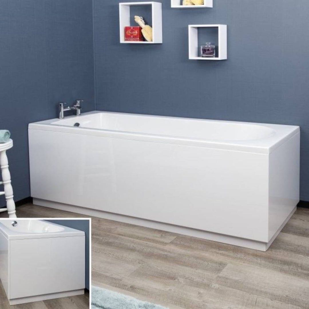 Verona Waterproof 750mm Bath End Panel - Gloss White
