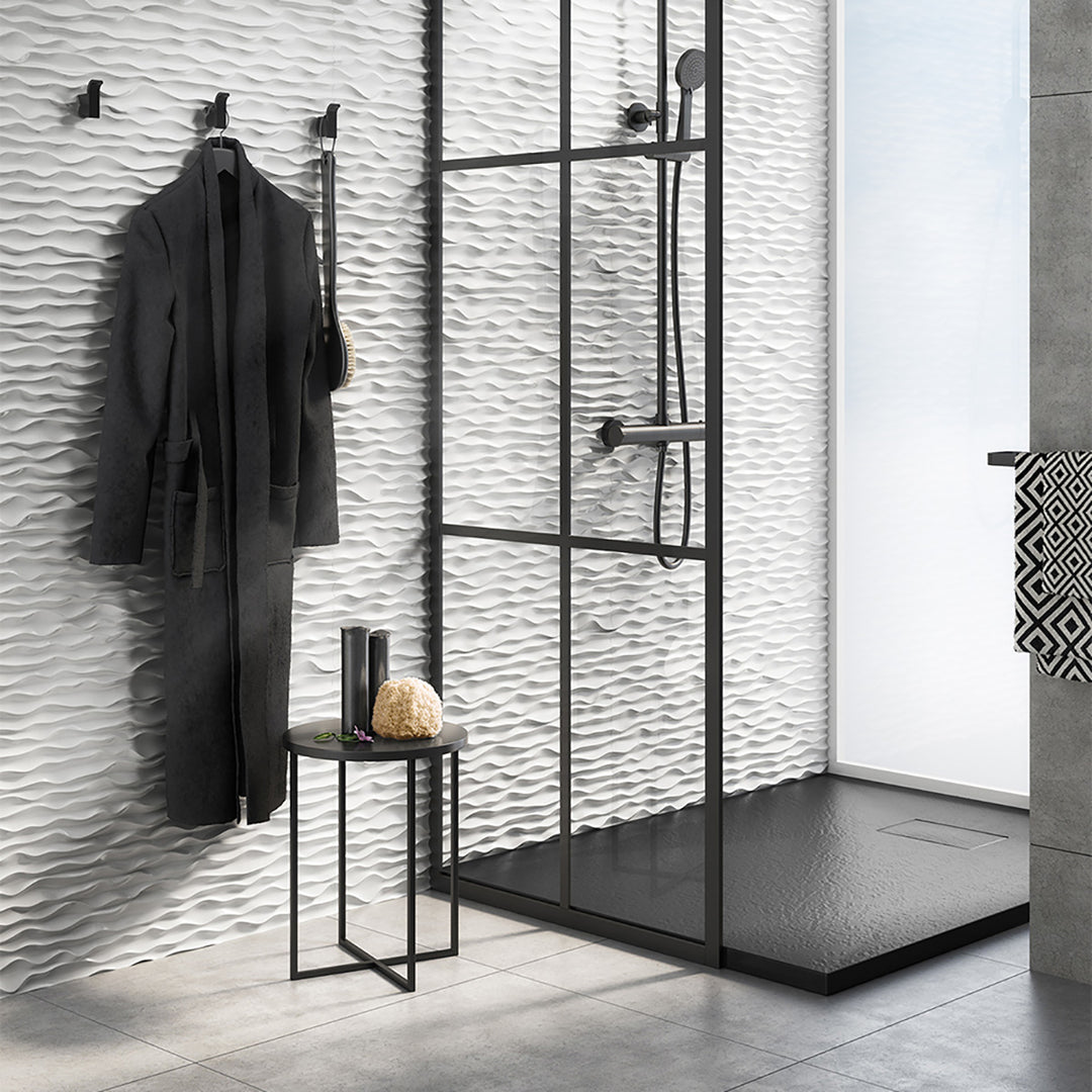 Veloce Uno 1600 x 800mm Rectangle Shower Tray - Black