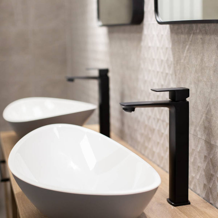 Eliseo Ricci Vesu Tall Basin Mixer - Black