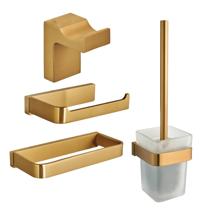 Vesu Brushed Brass Accessory Bundle