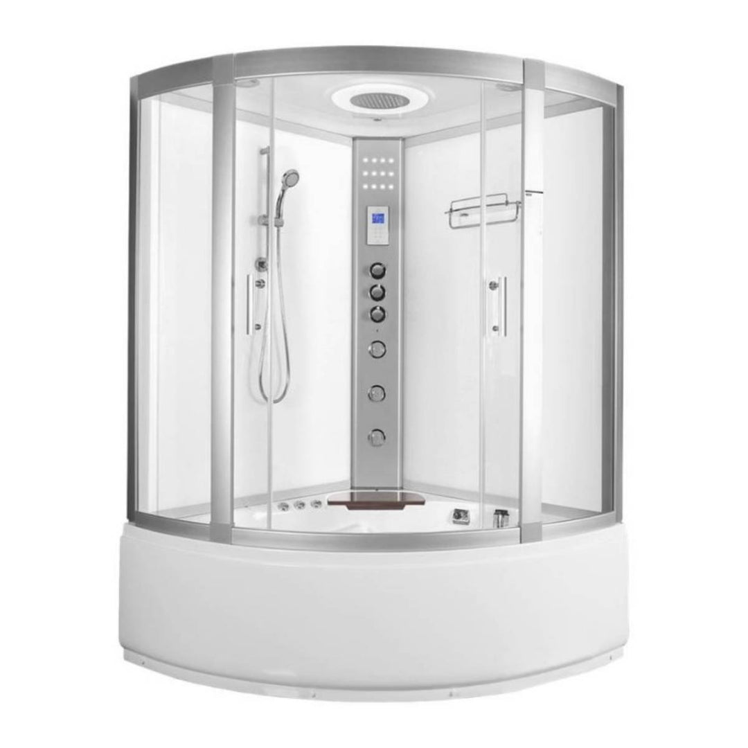 Vidalux Lisbon 1350mm Whirlpool Steam Shower - White