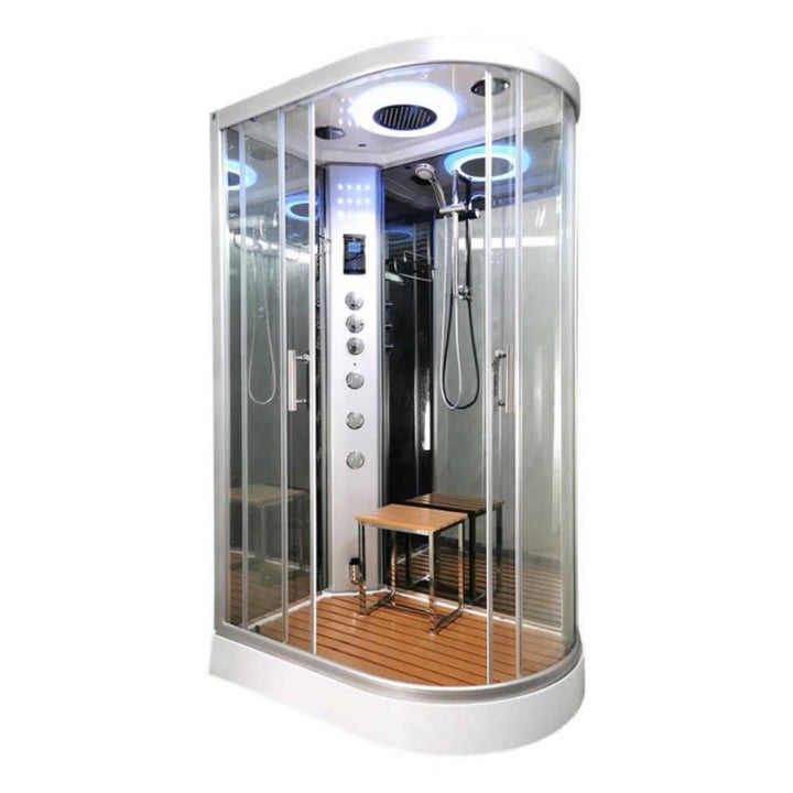 Vidalux Clearwater 1200mm Steam Shower Enclosure Left Hand - Mirror