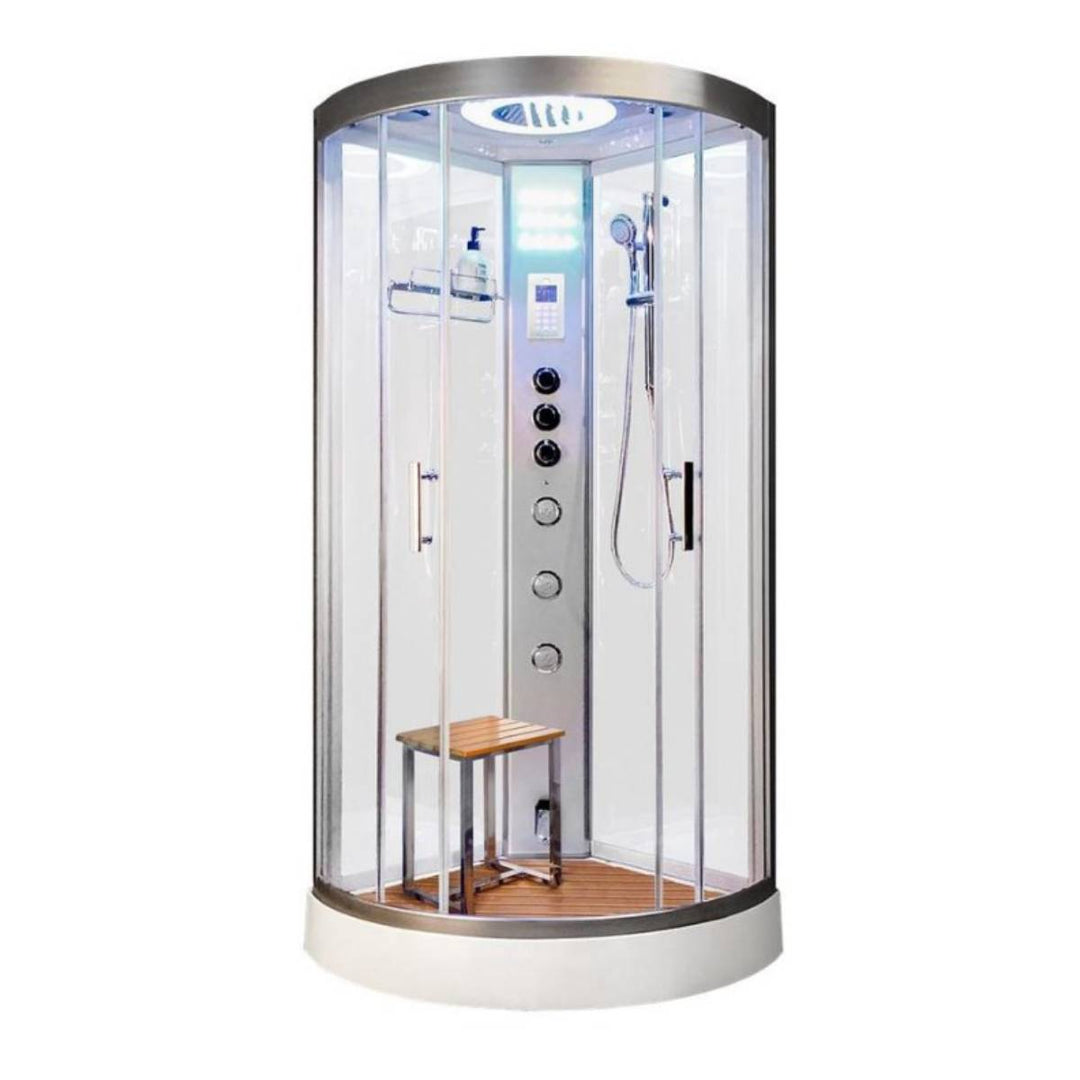 Vidalux Essence 900mm Steam Shower Enclosure - White